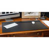 Dacasso Black Leather Top-Rail Desk Pad/Desk Protector, 34" X 20" PR-1021